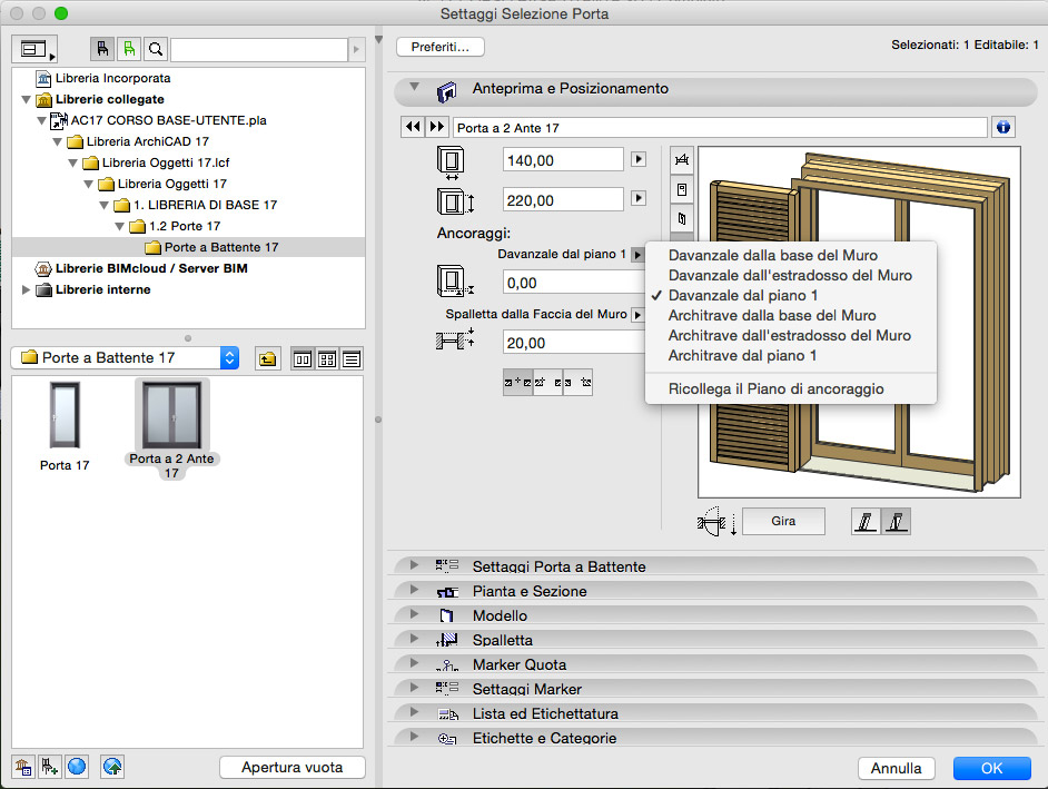 ArchiCAD vincoli