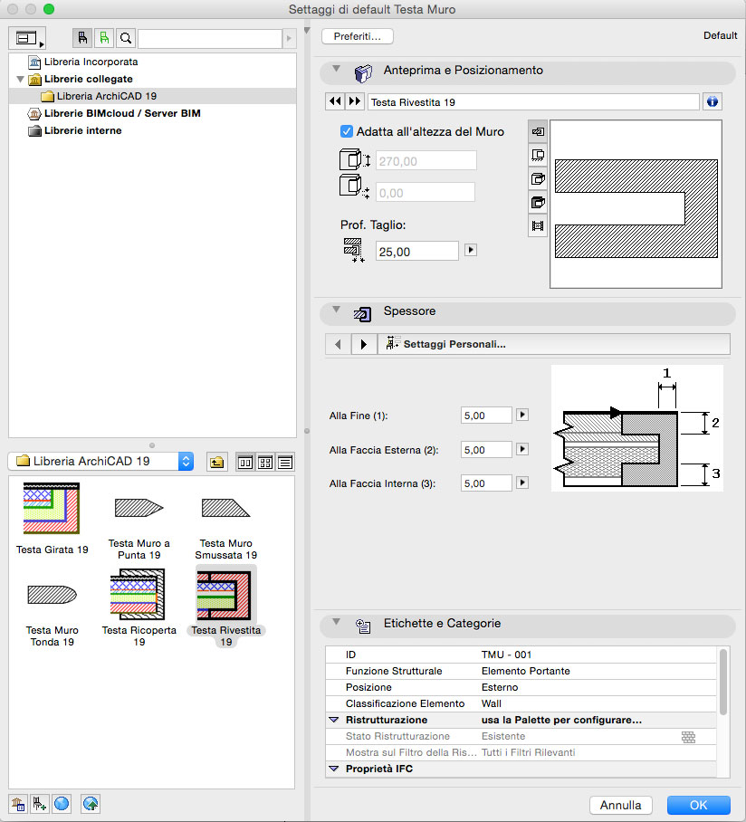 ArchiCAD Testa Muro