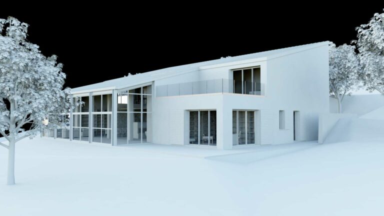 archicad render bianco nero