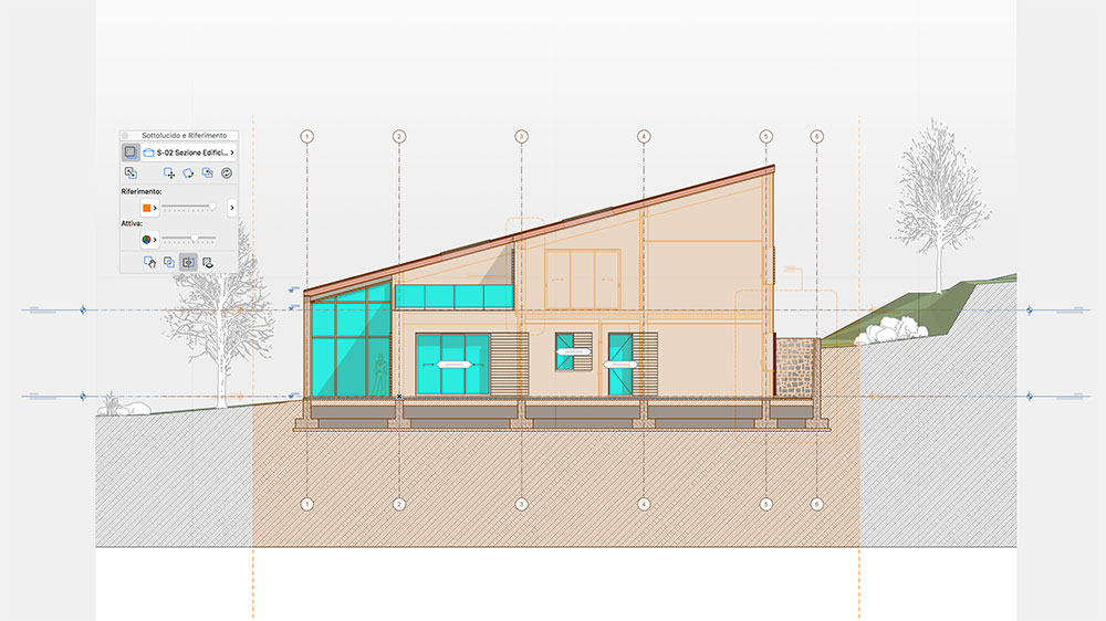 archicad sottolucido e riferimento