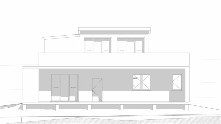 archicad prospetto con ombre