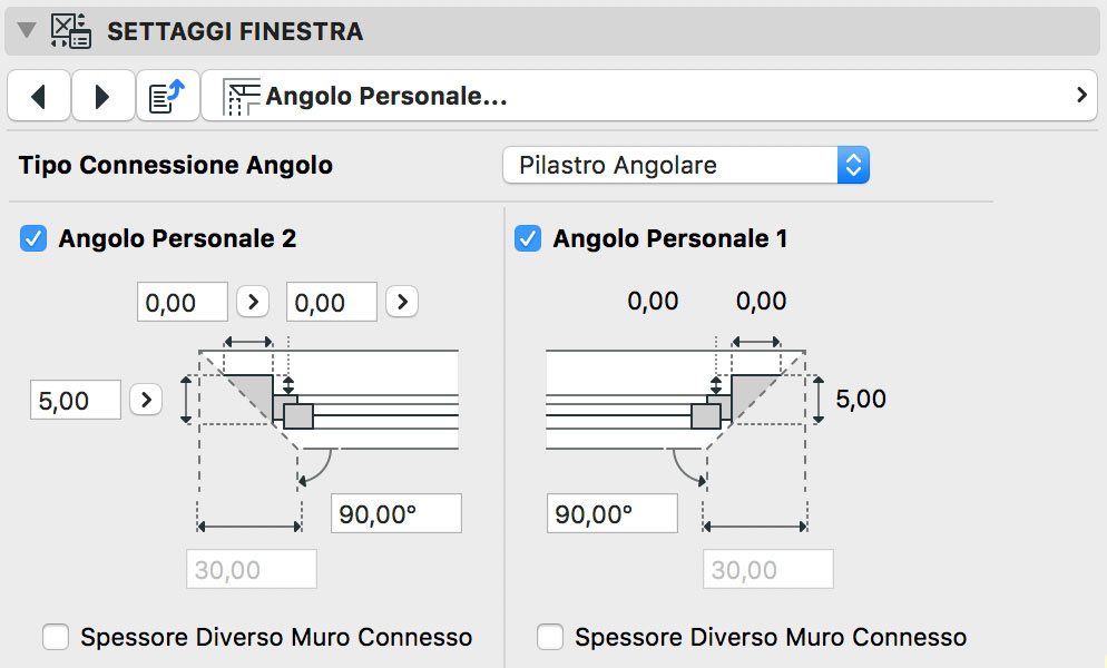 Unione con Pilastro angolare