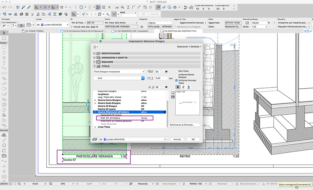 archicad riferimento di rimando