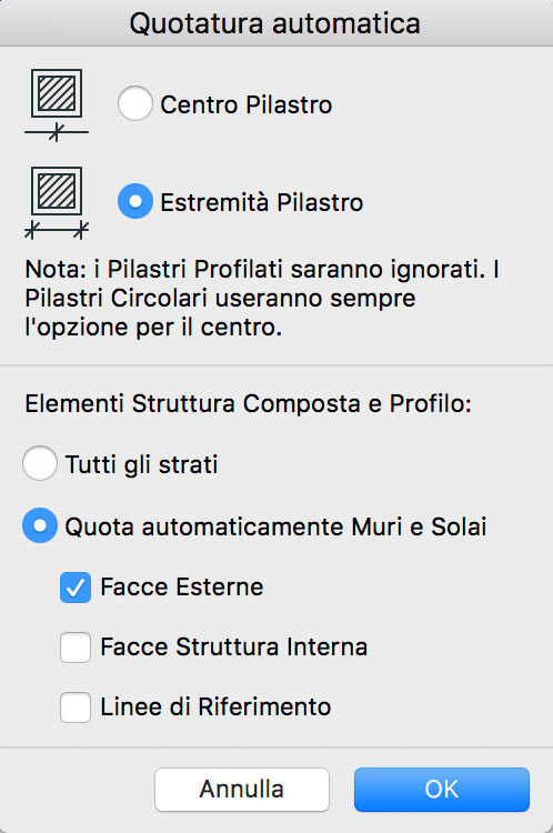 archicad quota automatica interni