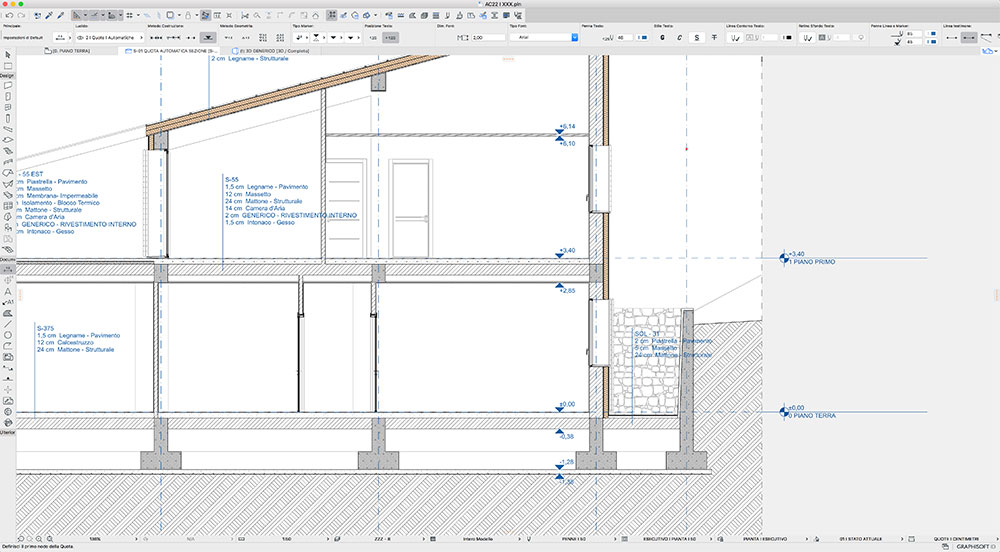 archicad quota automatica