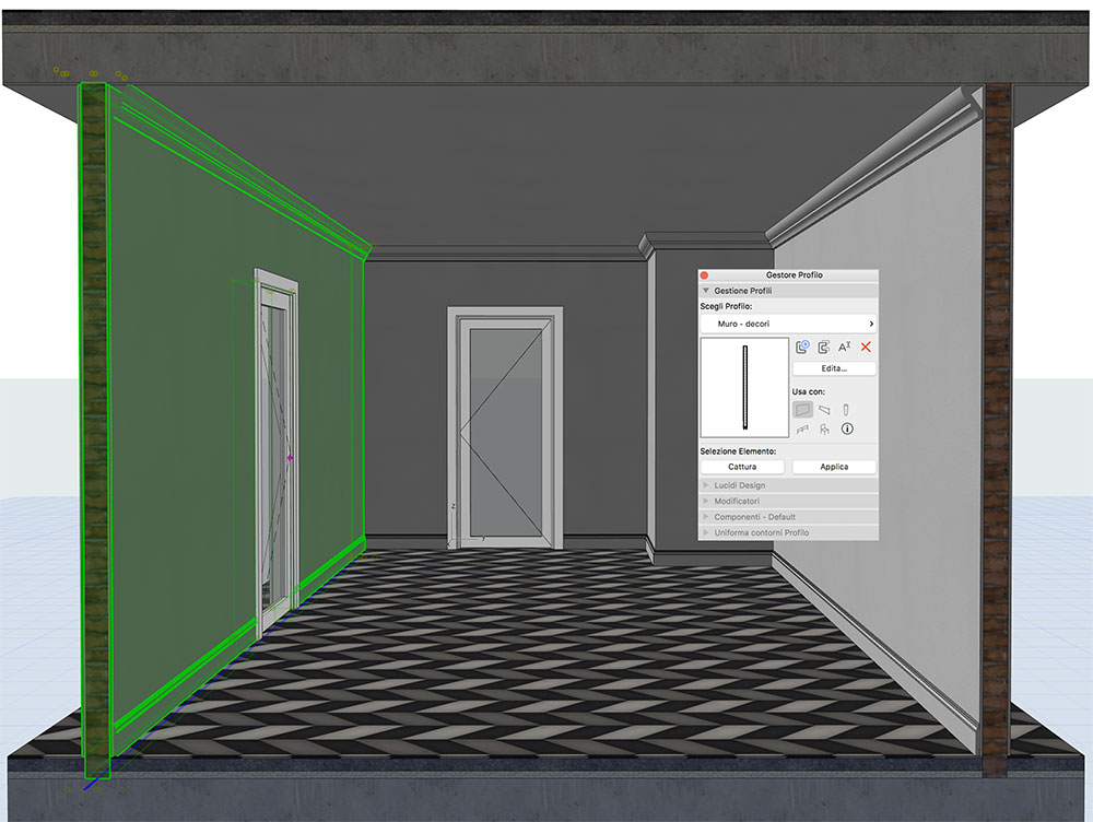 creare modanature con archicad