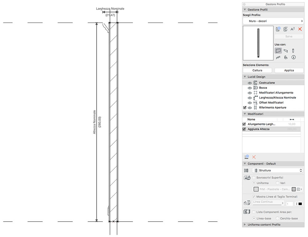 creare modanature con archicad